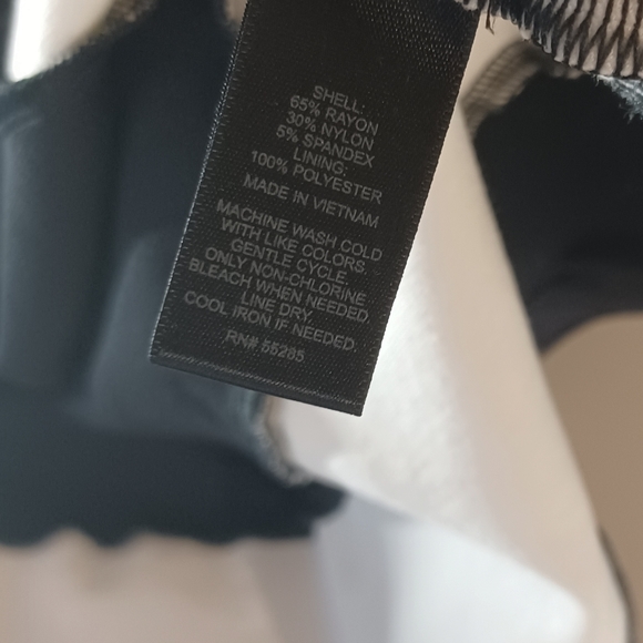 EXPRESS Black White Stripe Print Sleeveless A Line Fit & Flare Dress Small - Picture 8 of 9